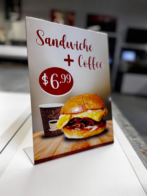 Acrylic Table Sign 8.5"x11"