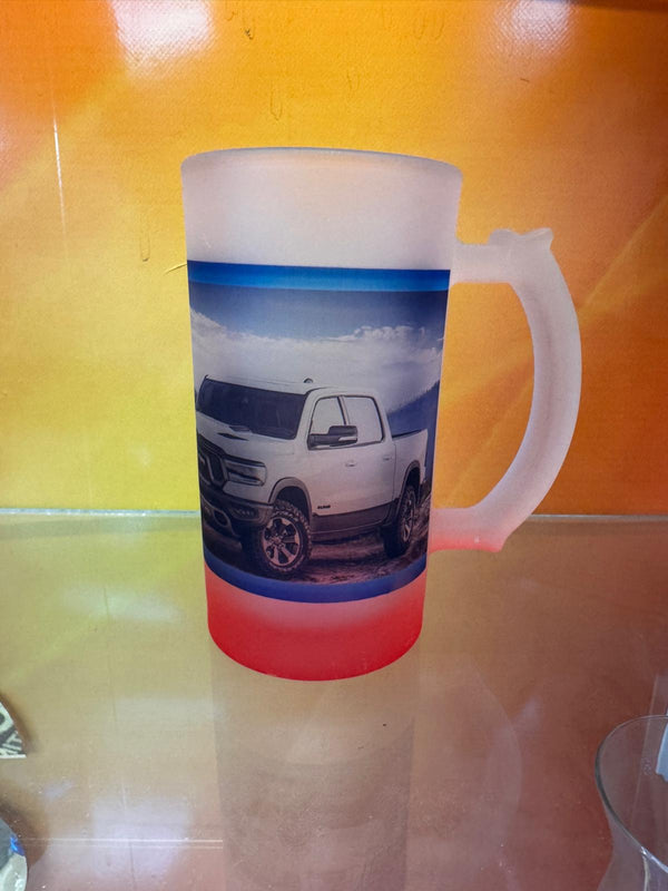 Frosted 16oz Glass Beer Mug